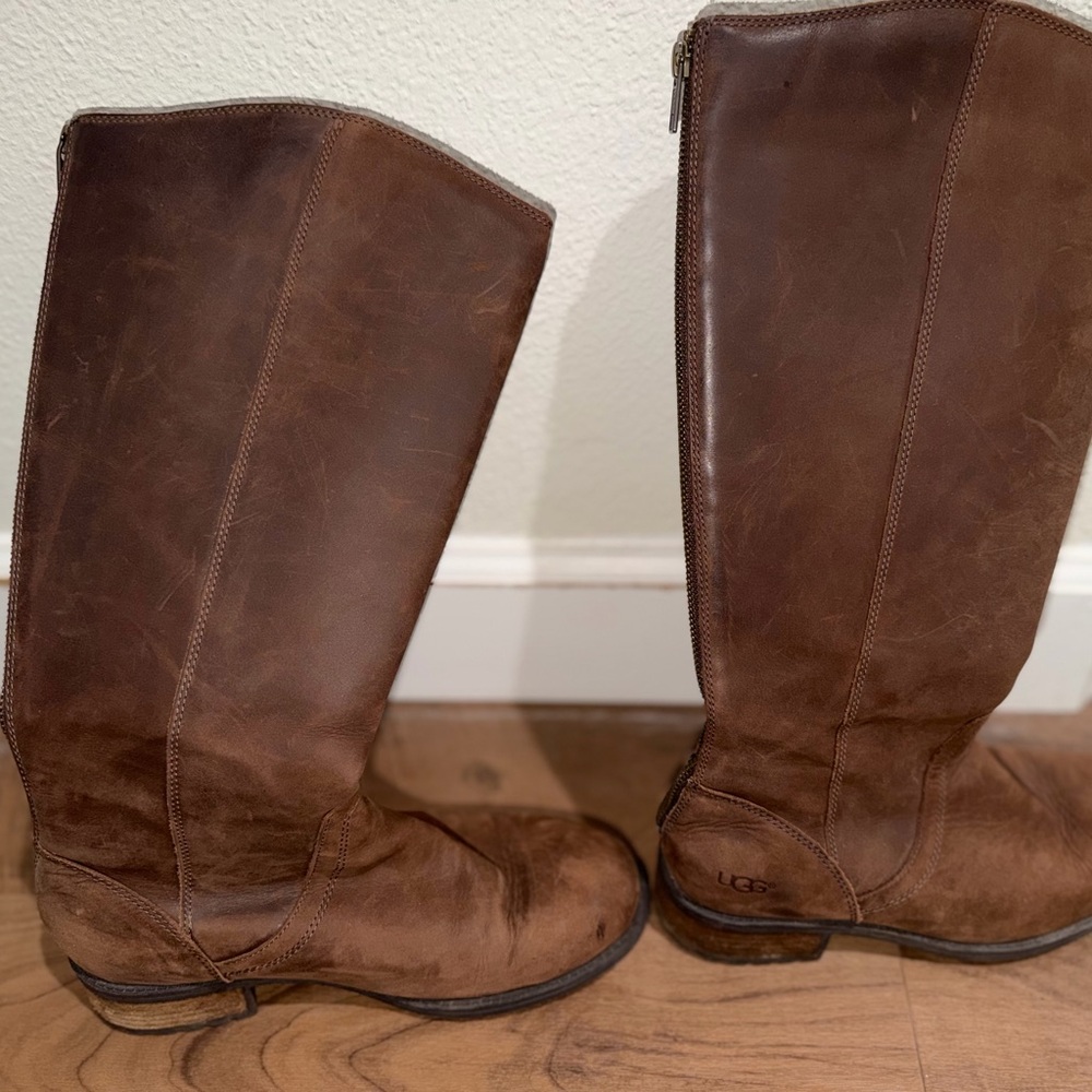 UGG Brown Floral Pattern Boots